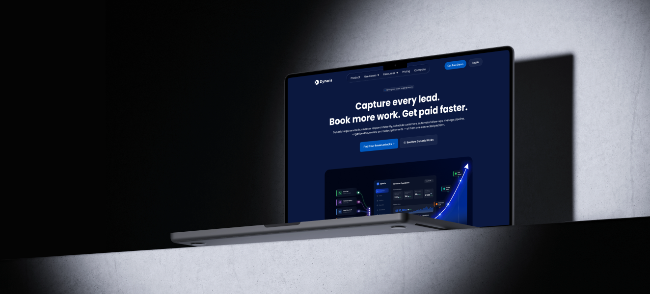 Dynaris AI website design preview